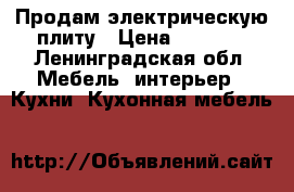 Продам электрическую плиту › Цена ­ 4 000 - Ленинградская обл. Мебель, интерьер » Кухни. Кухонная мебель   